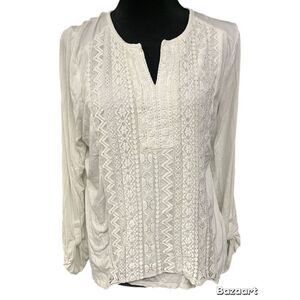 RXB Lace White Blouse. Size Large